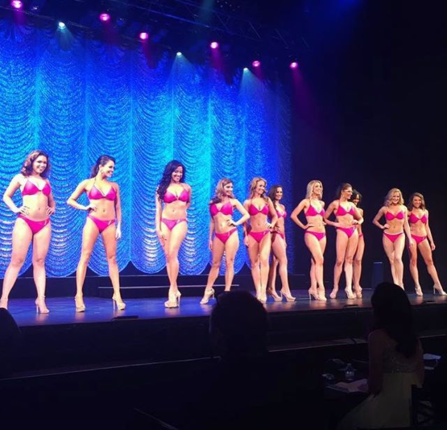 Thank you @kpswimwear for being the official swimsuit provider for the Miss New York  Organization. We strut our stuff this weekend in style 😊 Picture: Featuring the Top 11 in the Savannah Suit (Raspberry/Gold)👙 #MNYO #MissNewYork #SponsorSpotlight