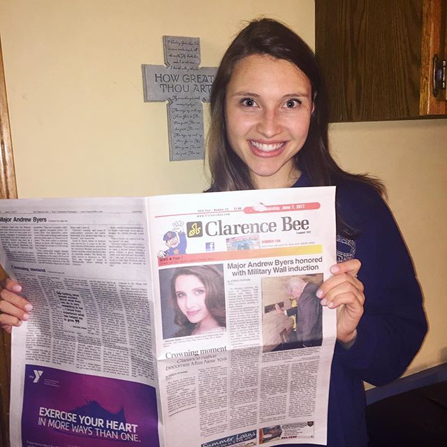 Extra extra!! 📰 Check out one of the the cover stories on the latest edition of the Clarence Bee!👑☺️#MissNewYork #ClarenceBee #localnews #hometowngirl link: http://www.clarencebee.com/news/2017-06-07/Front_Page/Crowning_moment.html